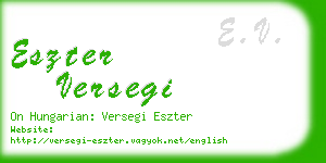 eszter versegi business card